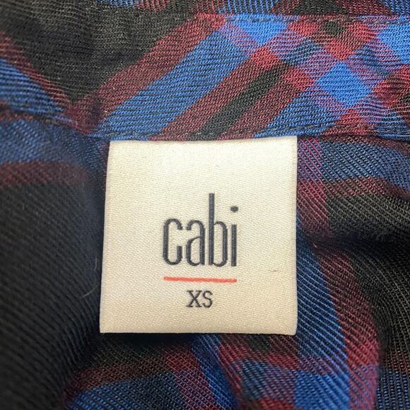 Cabi‎ Check Flannel Moody Plaid Button Down Shirt Xs #3431 - Picture 4 of 6